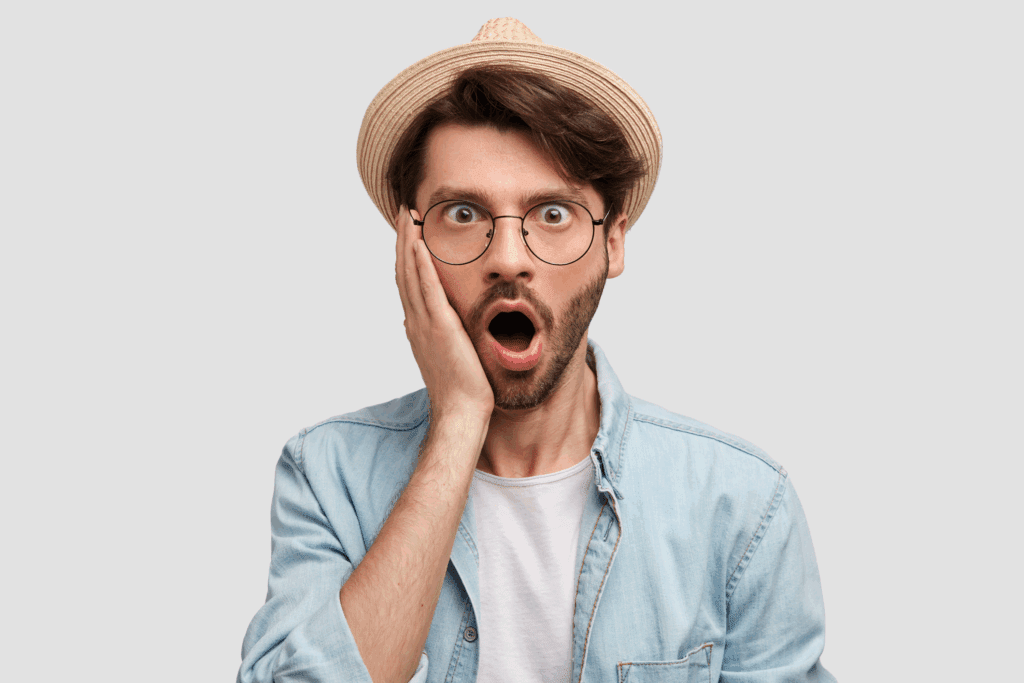 Suprised Guy in a Straw Hat