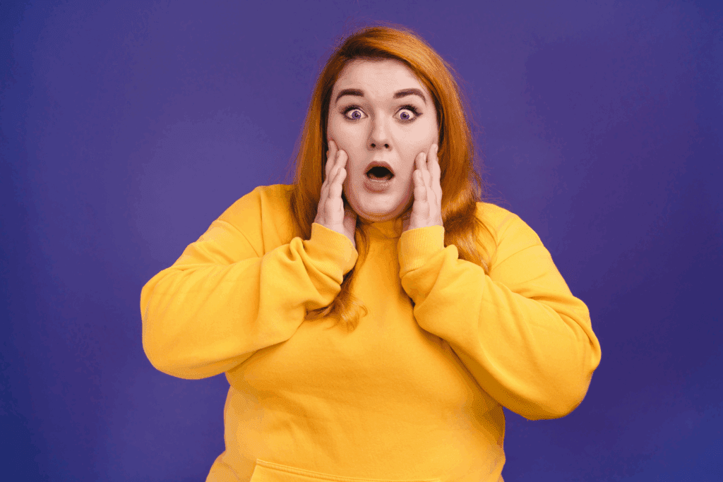 Suprised Woman in Yellow