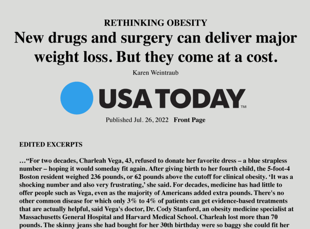 USA Today Rethinking Obesity